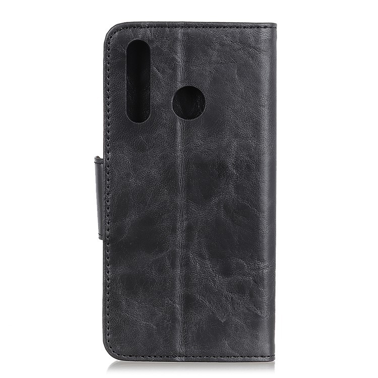 Crazy Horse Magnetic Stand Wallet Split Leather Protective Case for Samsung Galaxy A8s - Black-3