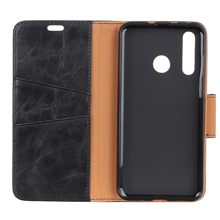 Crazy Horse Magnetic Stand Wallet Split Leather Protective Case for Samsung Galaxy A8s - Black-4