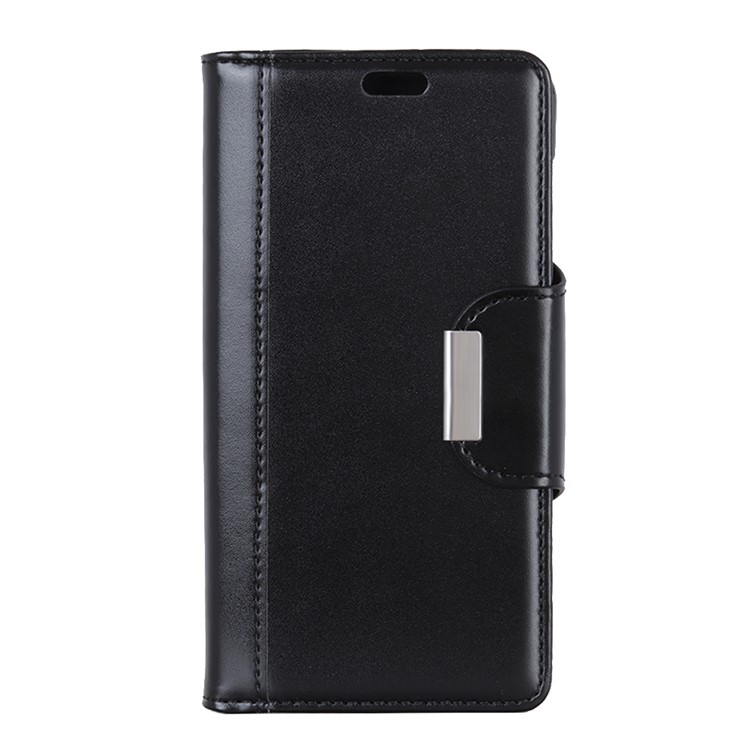 All Round Protection Stand Wallet PU Leather Case for Samsung Galaxy A8s - Black-3