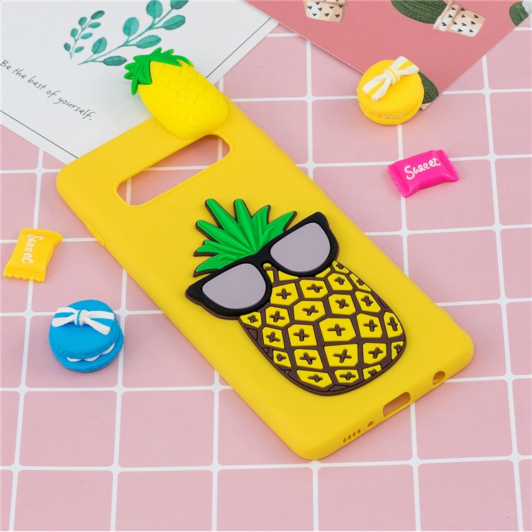 3D Pattern TPU Back Phone Shell for Samsung Galaxy S10 Plus - Pineapple-11