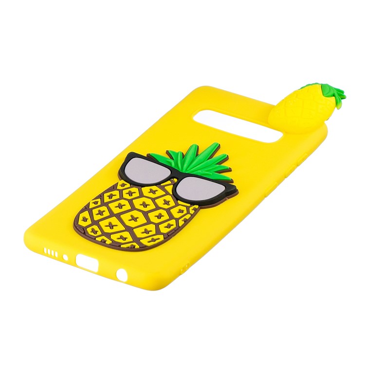 3D Pattern TPU Back Phone Shell for Samsung Galaxy S10 Plus - Pineapple-4