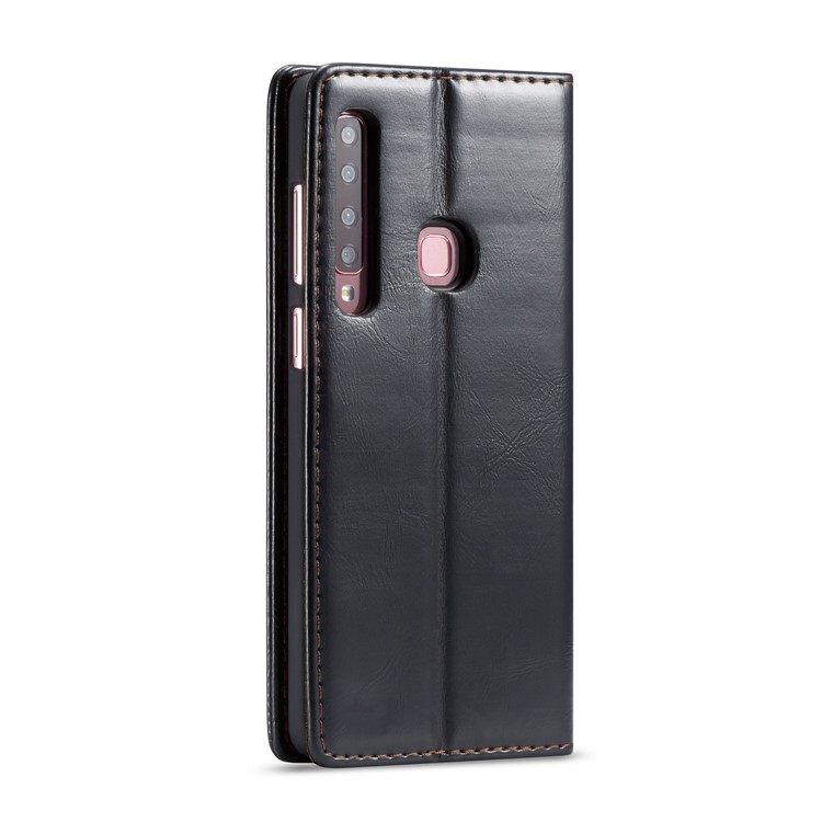 CASEME PU Leather Magnetic Flip Wallet Case for Samsung Galaxy A9 (2018) / A9 Star Pro / A9s - Black-4