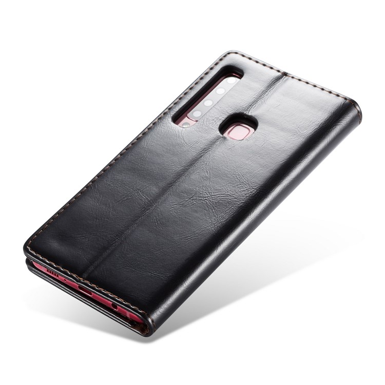 CASEME PU Leather Magnetic Flip Wallet Case for Samsung Galaxy A9 (2018) / A9 Star Pro / A9s - Black-6