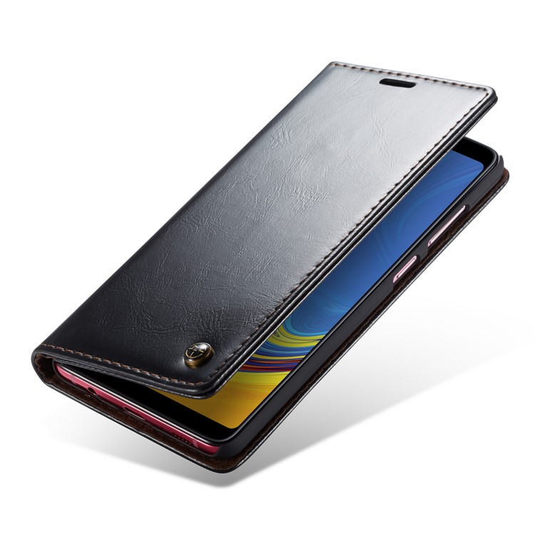 CASEME PU Leather Magnetic Flip Wallet Case for Samsung Galaxy A9 (2018) / A9 Star Pro / A9s - Black-7