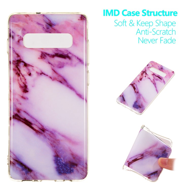 Funda De Silicona Con Diseño De Mármol IMD Para TPU Samsung Galaxy S10 Plus - Estilo A-1