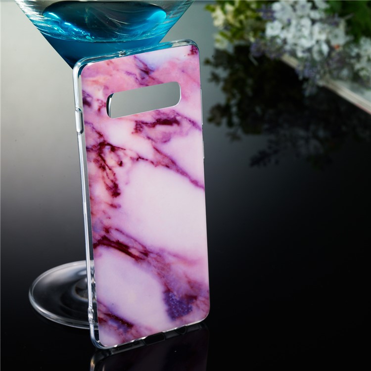 Funda De Silicona Con Diseño De Mármol IMD Para TPU Samsung Galaxy S10 Plus - Estilo A-5