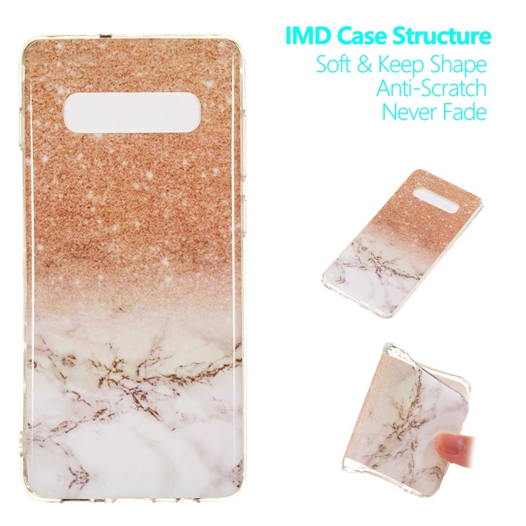 Shell Mármol Del Patrón IMD Suave TPU Para Samsung Galaxy S10 Plus - Estilo C-1