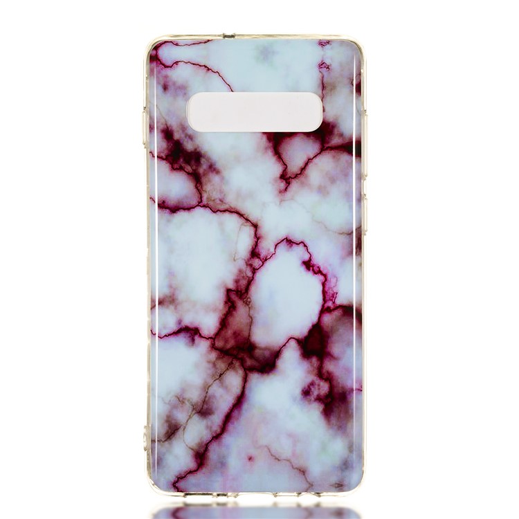 Caja De Mármol Suave Del Teléfono De La Parte Posterior TPU Del Modelo IMD Para La Galaxia S10 Más De Samsung - Estilo F-2