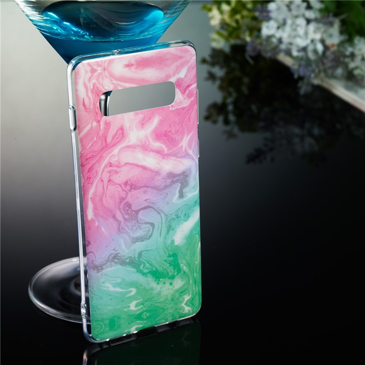 Funda Protectora De Silicona Modelo IMD Suave TPU Para Samsung Galaxy S10 Plus - Estilo G-5