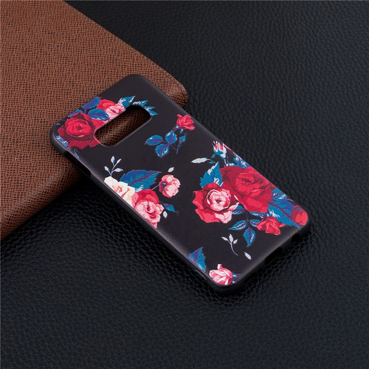 Печать С Тиснением Мягкий Тпу Задняя Крышка Для Samsung Galaxy S10 Lite - Яркие Цветы-6