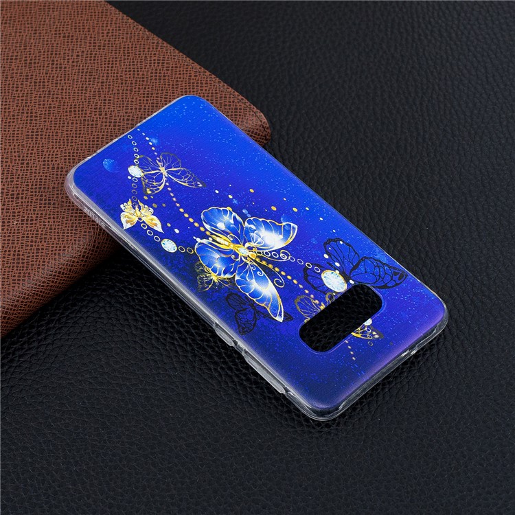 Шаблон Печати ТПУ Защиты Телефона Оболочки Для Samsung Galaxy S10 Lite - Голубая Бабочка-7
