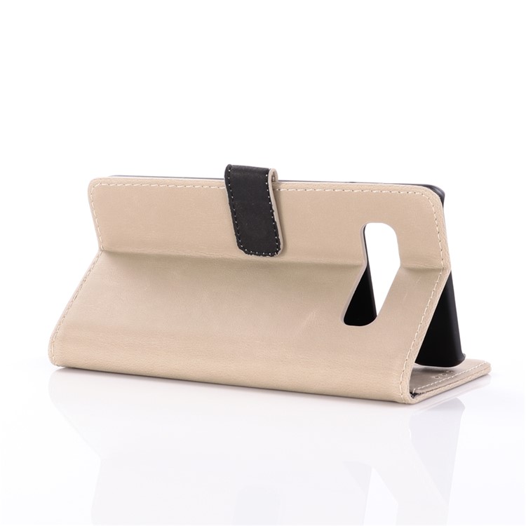 Capa De Couro De Cavalo Maluco Carteira Suporte Para Samsung Galaxy S10 Plus - Cinzento-4