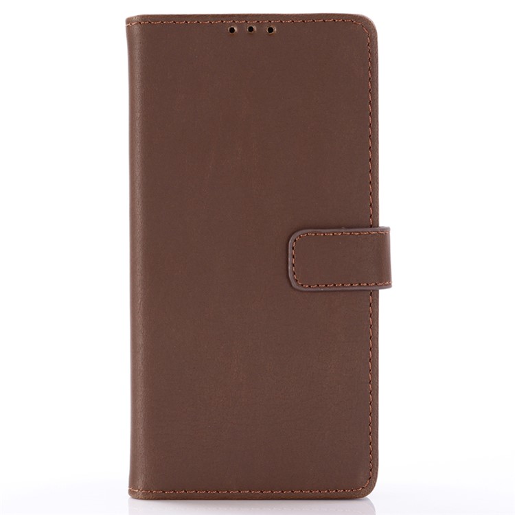 Crazy Horse Magnetic Leather Stand Cover for Samsung Galaxy S10 Plus - Coffee-2
