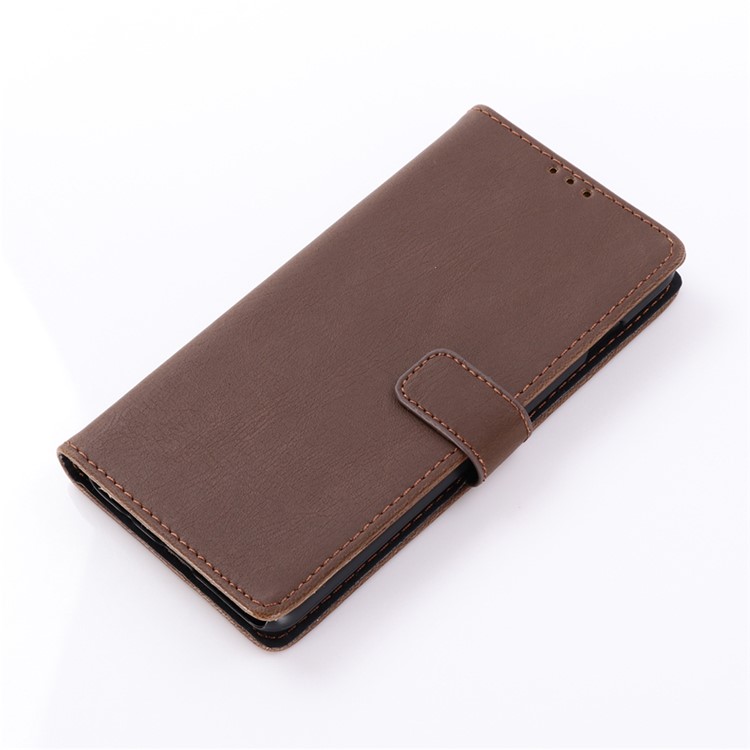 Crazy Horse Magnetic Leather Stand Cover for Samsung Galaxy S10 Plus - Coffee-9