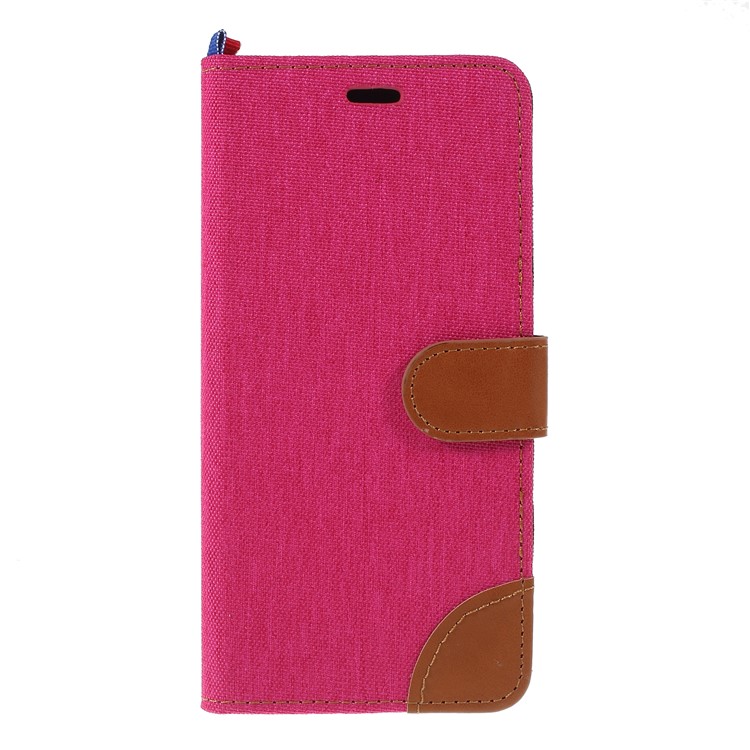 

[Jeans Cloth] Protective Leather Phone Case for Samsung Galaxy S10 - Rose, Galaxy S10