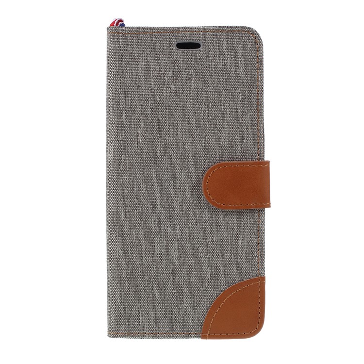 

Джинсовая Ткань Магнитный Кожаный Чехол-подставка Для Samsung Galaxy S10 Plus - Серый, Galaxy S10 Plus