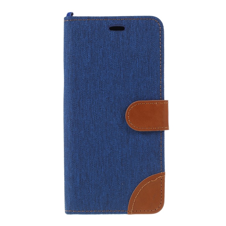 

Jeans Cloth Magnetic Leather Stand Mobile Case for Samsung Galaxy S10 Plus - Blue, Galaxy S10 Plus
