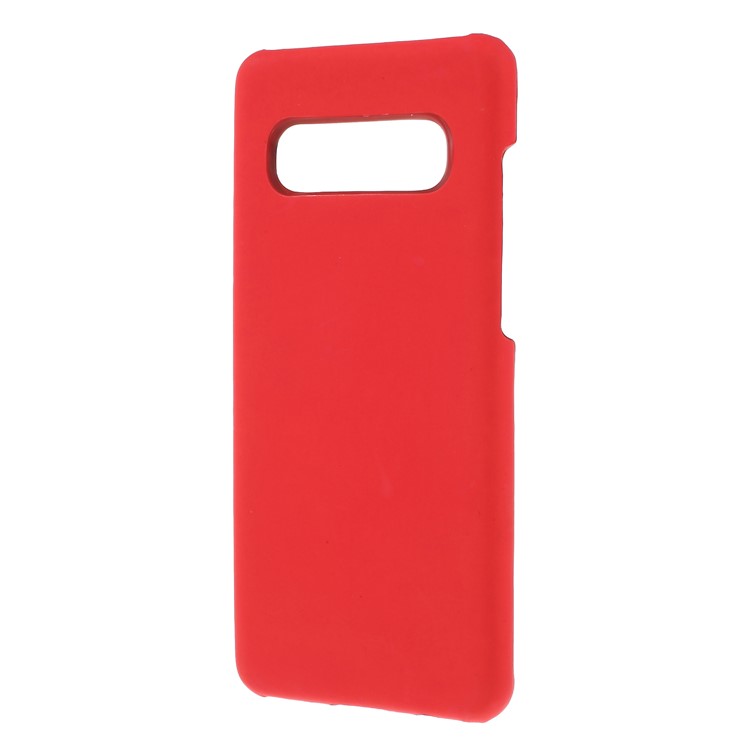 Thermal Induction Fluorescent Color Changing PU Leather Coated PC Back Cover for Samsung Galaxy S10 Plus - Red / Yellow-2