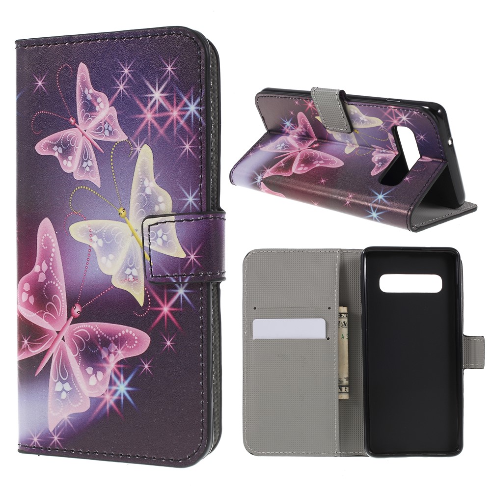 Moth pattern on dark grey Samsung S10 Case