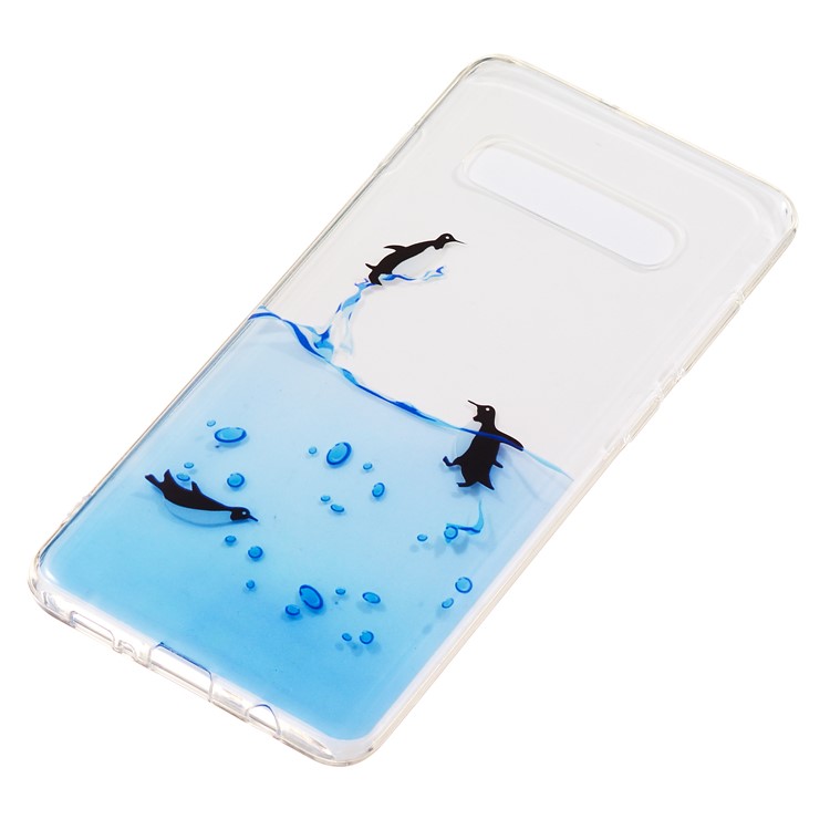 Pour Samsung Galaxy S10 Plus Motif IMD Impression Couverture De Téléphone TPU - Pingouins-3