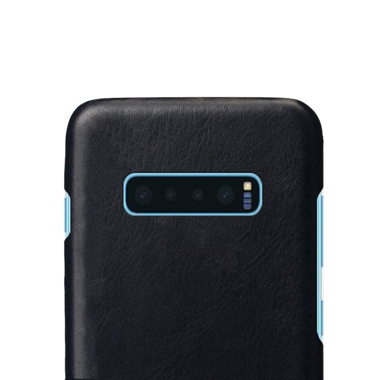 KSQ Bi-color Splicing PU Leather Coated PC Case for Samsung Galaxy S10 Plus-2