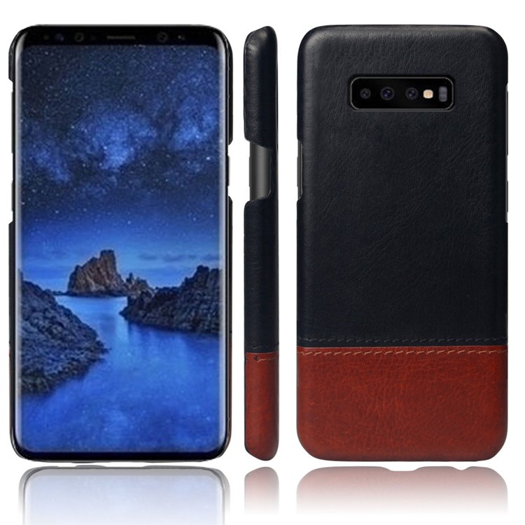 KSQ Bi-color Splicing PU Leather Coated PC Shell for Samsung Galaxy S10-4