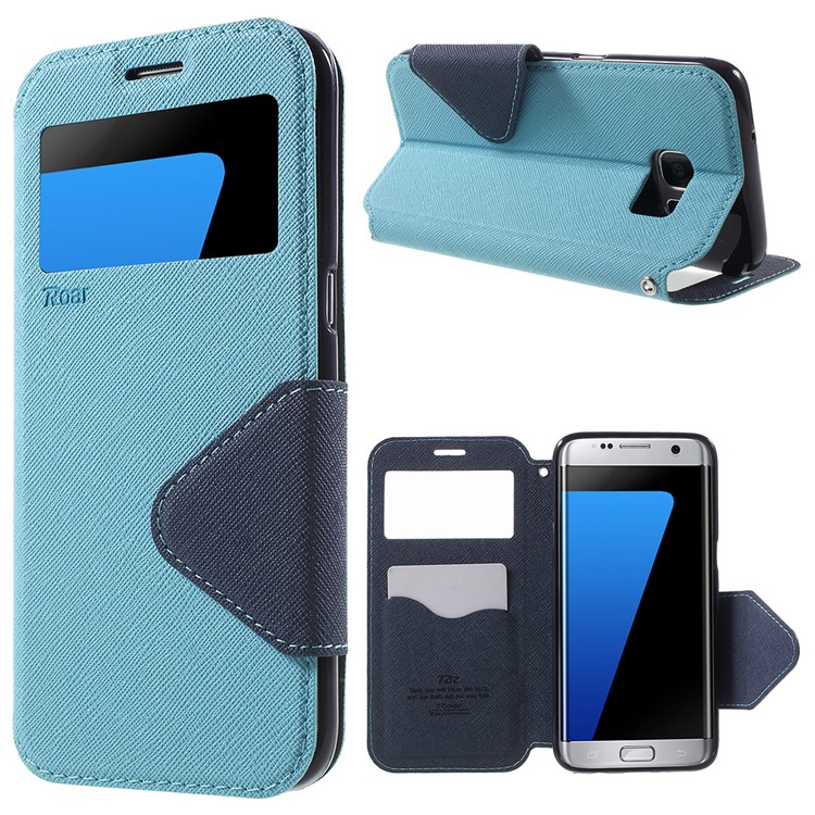 

ROAR KOREA Diary View Leather Case for Samsung Galaxy S7 edge G935 - Baby Blue