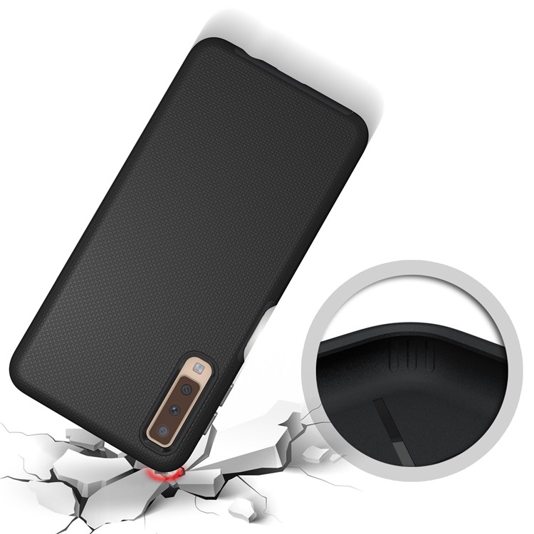 Anti-skid PC + TPU Hybrid Armor Case for Samsung Galaxy A7 (2018) - Black-11