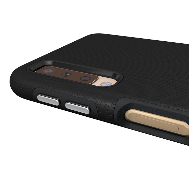 Anti-skid PC + TPU Hybrid Armor Case for Samsung Galaxy A7 (2018) - Black-14