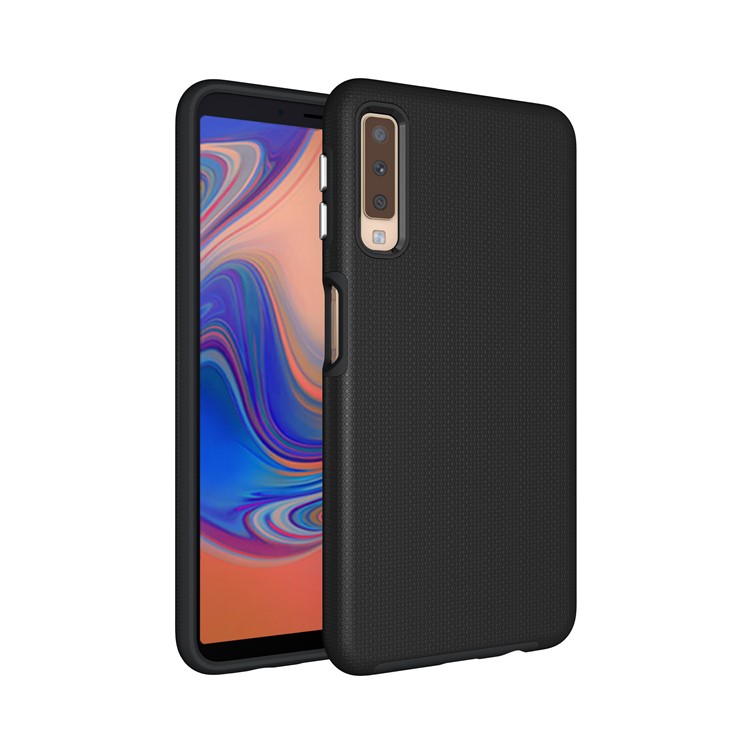 Anti-skid PC + TPU Hybrid Armor Case for Samsung Galaxy A7 (2018) - Black-2