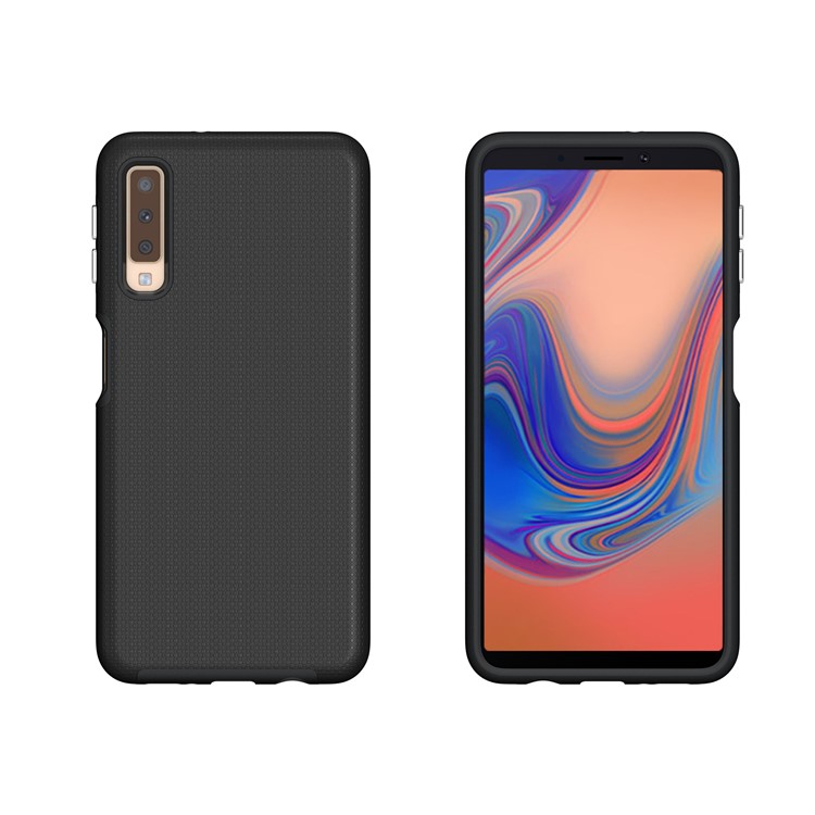 Anti-skid PC + TPU Hybrid Armor Case for Samsung Galaxy A7 (2018) - Black-3