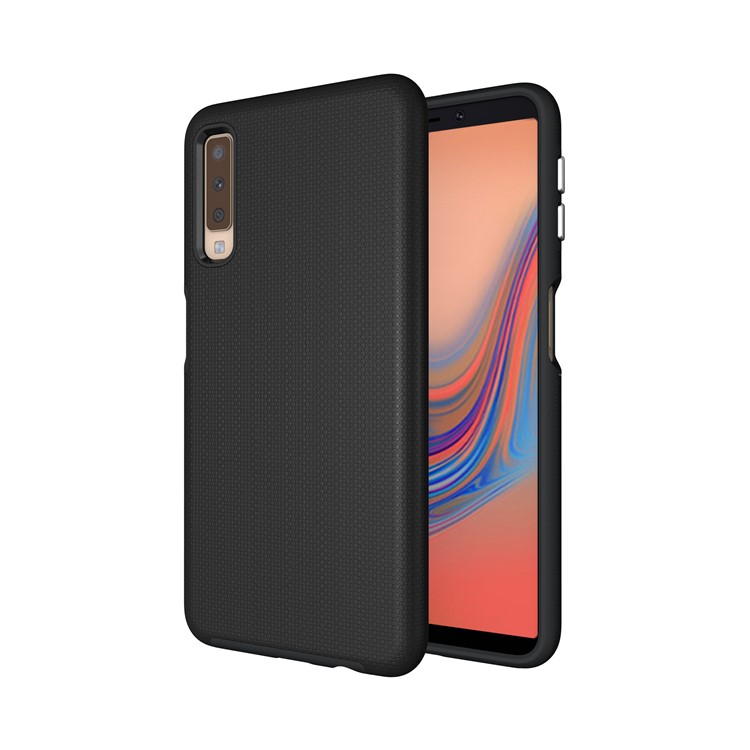 Anti-skid PC + TPU Hybrid Armor Case for Samsung Galaxy A7 (2018) - Black-4