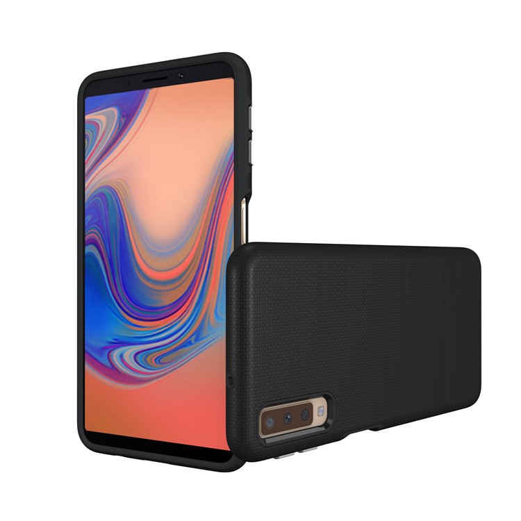 Anti-skid PC + TPU Hybrid Armor Case for Samsung Galaxy A7 (2018) - Black-5