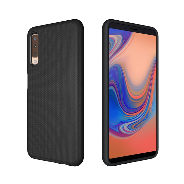 Anti-skid PC + TPU Hybrid Armor Case for Samsung Galaxy A7 (2018) - Black-6