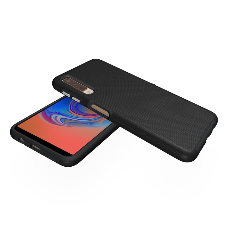 Anti-skid PC + TPU Hybrid Armor Case for Samsung Galaxy A7 (2018) - Black-8