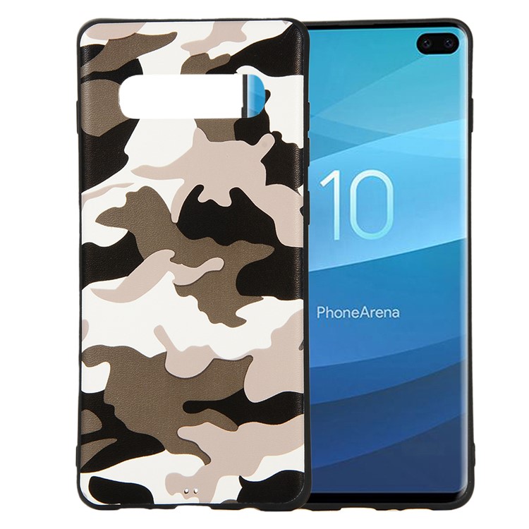 Чехол для мобильного телефона tpu с камуфляжным рисунком для samsung galaxy s10 plus - белый