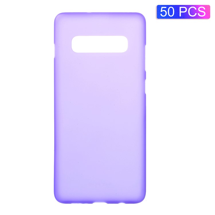 

50 Шт. / Упак. Двухсторонний Матовый Корпус Мобильного Телефона ТПУ Для Samsung Galaxy S10 Плюс - Пурпурный, Galaxy S10 Plus