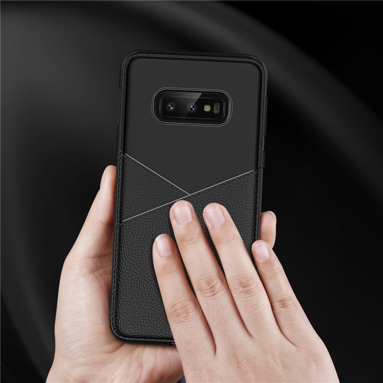 20PCS/Pack Litchi Skin TPU Case with Card Slots for Samsung Galaxy S10 Lite - Black-5