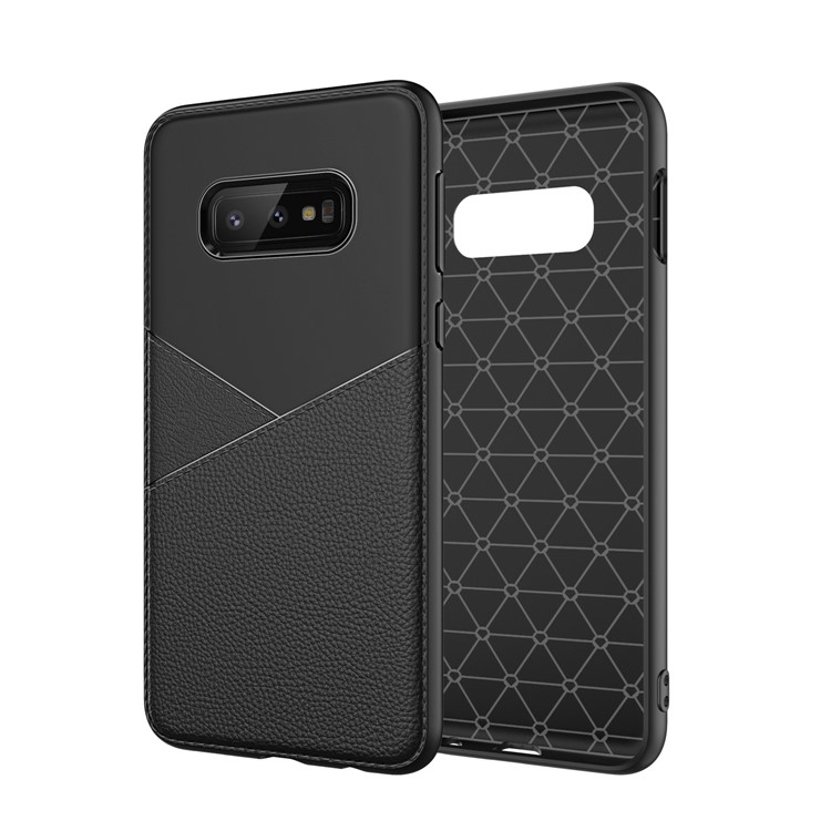 20PCS/Pack Litchi Skin TPU Case with Card Slots for Samsung Galaxy S10 Lite - Black-9