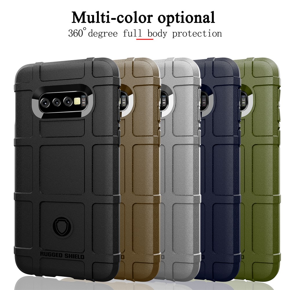Anti-shock Square Grid Texture TPU Back Case for Samsung Galaxy S10 Lite - Black-11