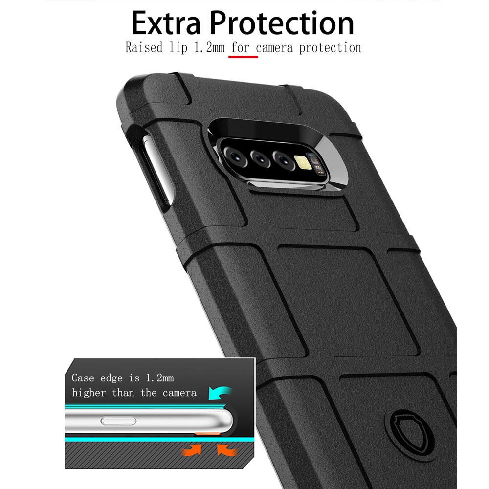 Anti-shock Square Grid Texture TPU Back Case for Samsung Galaxy S10 Lite - Black-3