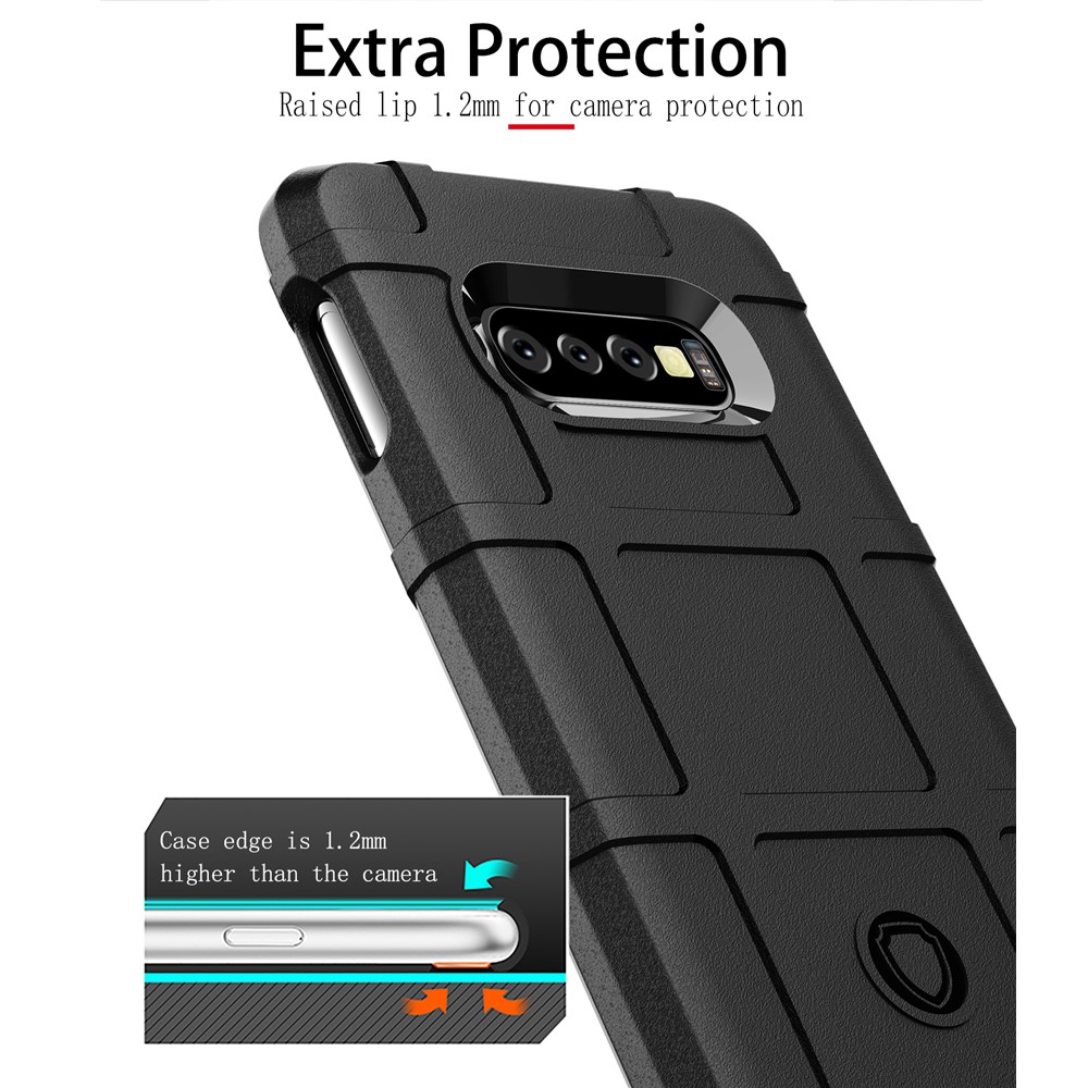 Anti-shock  Square Grid Texture TPU Back Case for Samsung Galaxy S10 Lite - Black-3