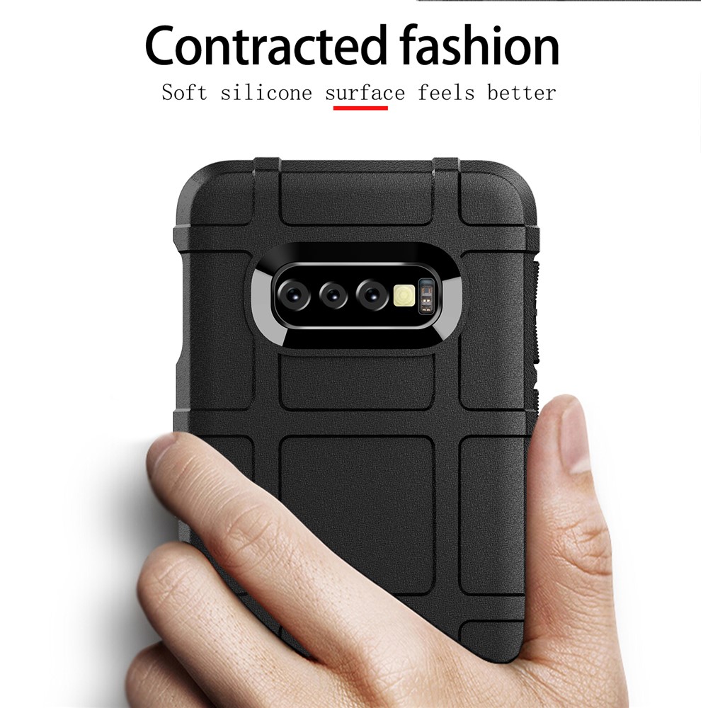 Anti-shock Square Grid Texture TPU Back Case for Samsung Galaxy S10 Lite - Black-4