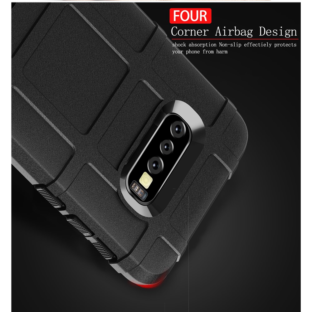 Anti-shock Square Grid Texture TPU Back Case for Samsung Galaxy S10 Lite - Black-5