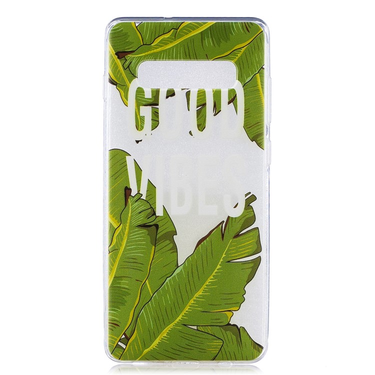 

Pattern Printing Soft TPU Mobile Phone Case for Samsung Galaxy S10 Plus - Leaves, Galaxy S10 Plus