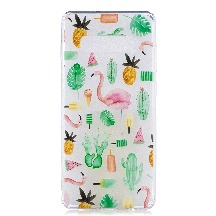 

Pattern Printing Soft TPU Back Case for Samsung Galaxy S10 Plus - Flamingo, Galaxy S10 Plus