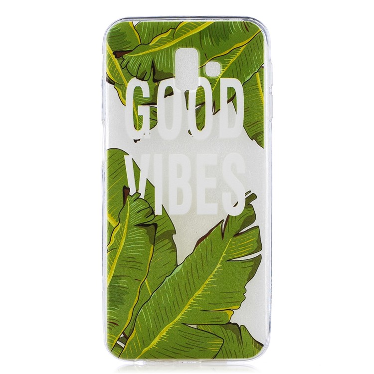

Pattern Printing TPU Protective Phone Cover for Samsung Galaxy J6+ - Leaves, Galaxy J6+