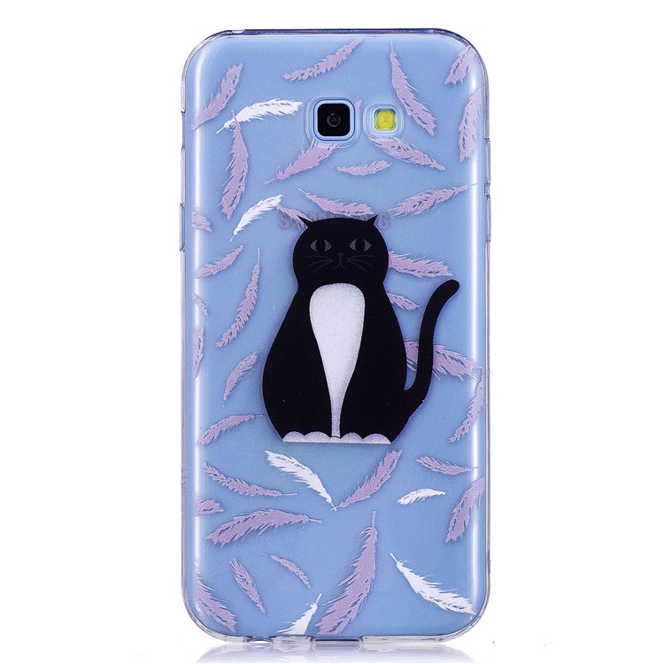 

Pattern Printing TPU Case for Samsung Galaxy J4+ - Black and White Cat, Galaxy J4+