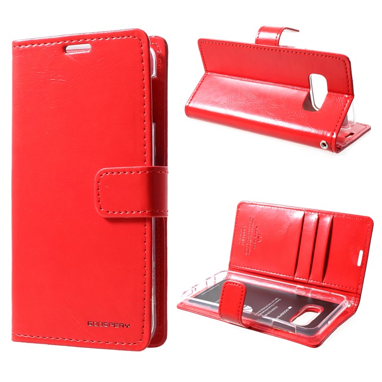 MERCURY GOOSPERY Blue Moon Wallet Leather Case for Samsung Galaxy S10 Lite - Red-1