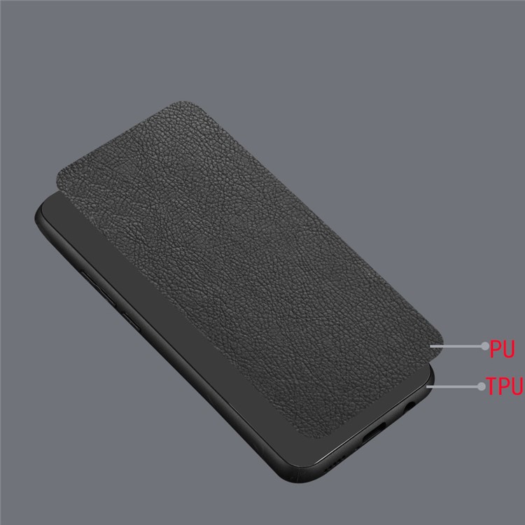 For Samsung Galaxy S10 Lite PU Leather Coated TPU Mobile Phone Case - Black-5